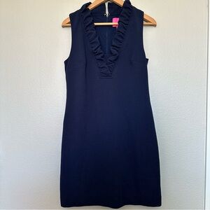 Lilly Pulitzer navy blue ribbed dress